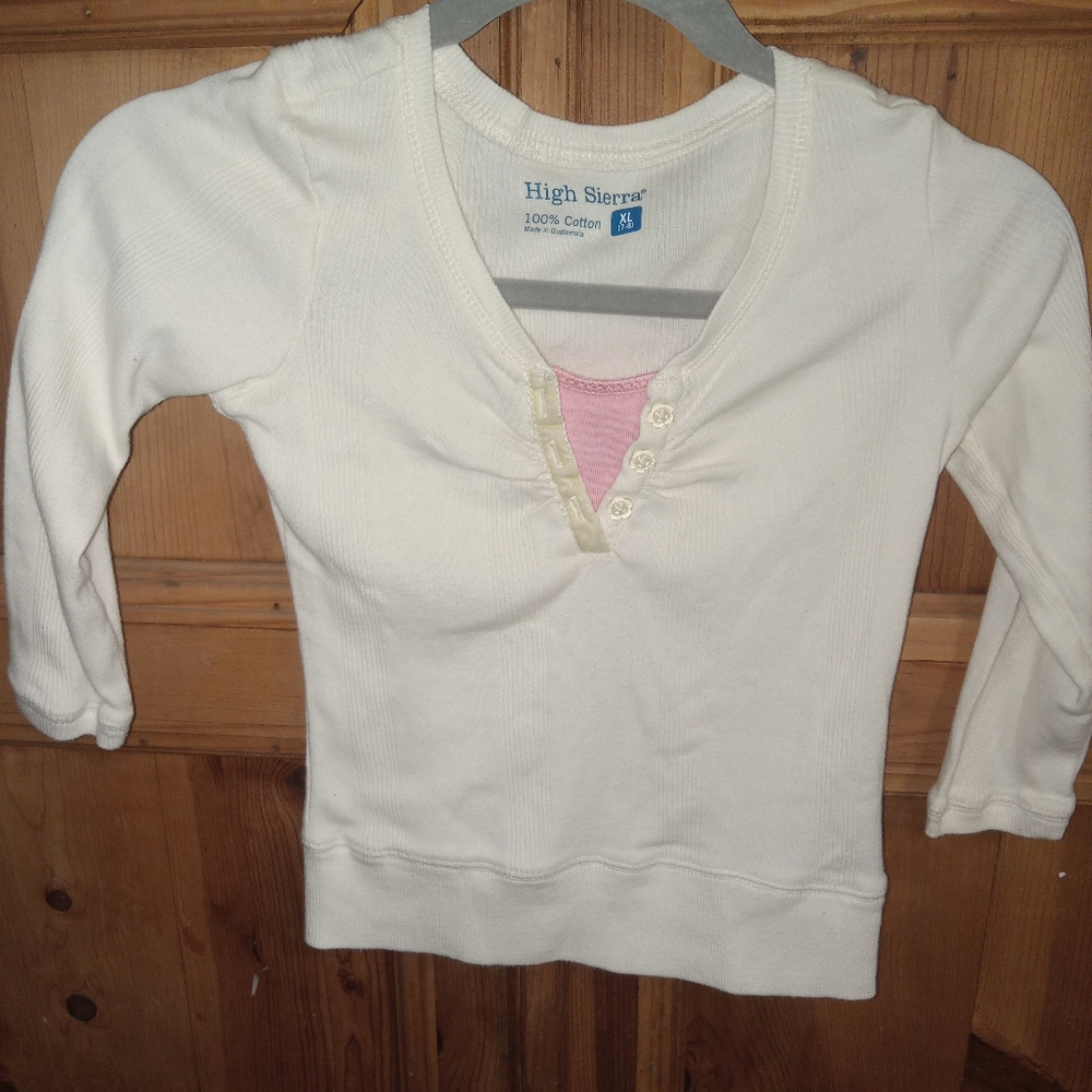 High Sierra Kids Cream Long Sleeve Tee